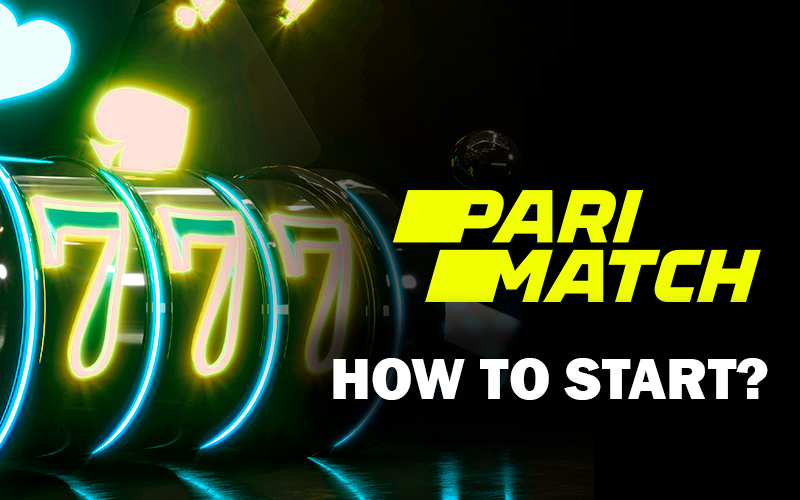 Lighting casino slots and Parimatch logo