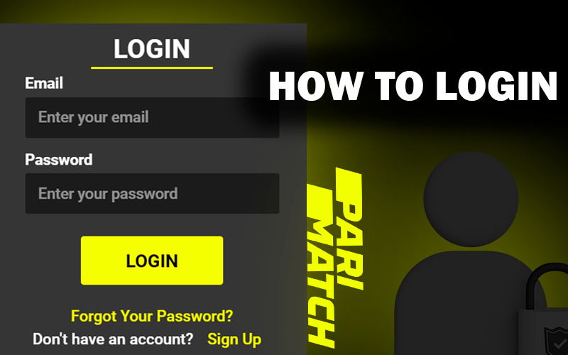 Screenshot of Login form on Parimatch casino site