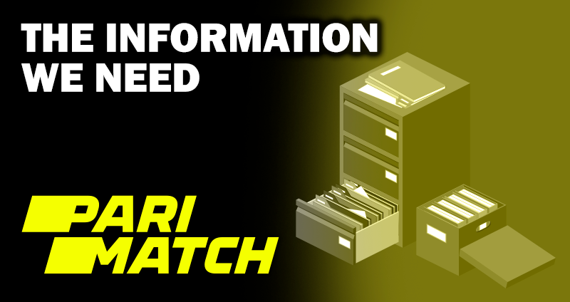 Boxes of documents next to the parimatch logo