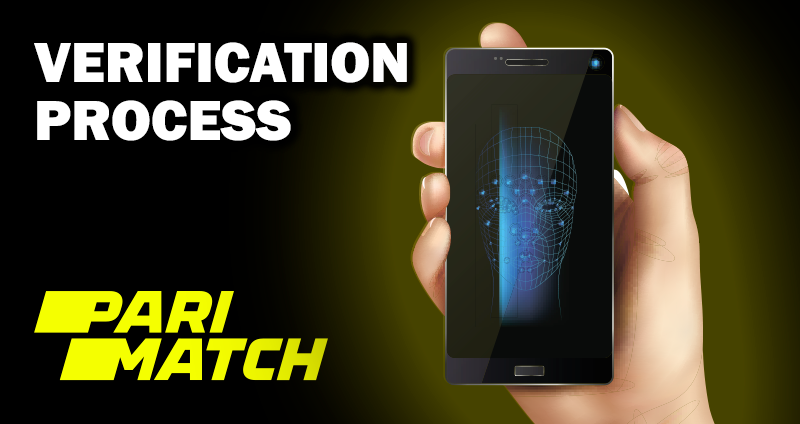 Phone in hand with the identity verification process at parimatch