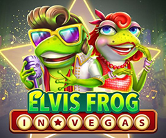 a frog in the form of Elvis with glasses stands at the microphone, a frog in the form of a girl