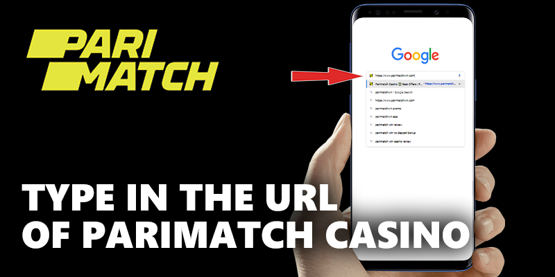 URL of Parimatch Casino in mobile browser