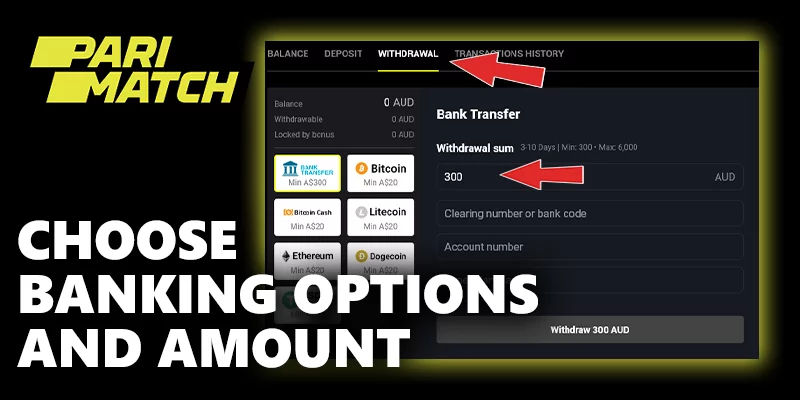 Parimatch Casino banking options